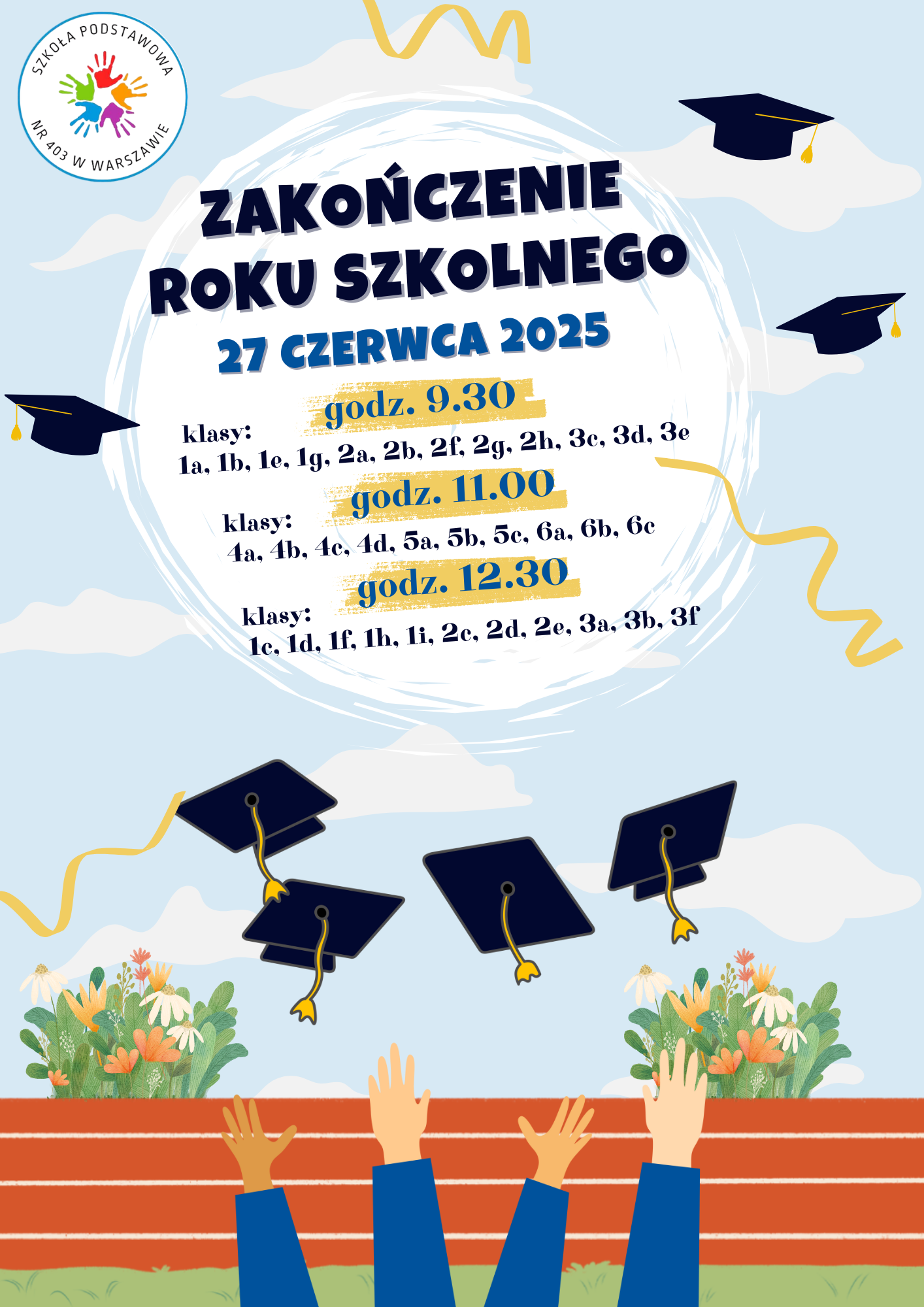 Harmonogram zakończenia roku szkolnego
