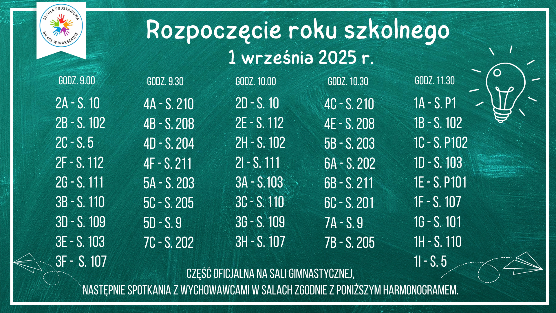 Rozpoczęcie roku szkolnego 2025/2026