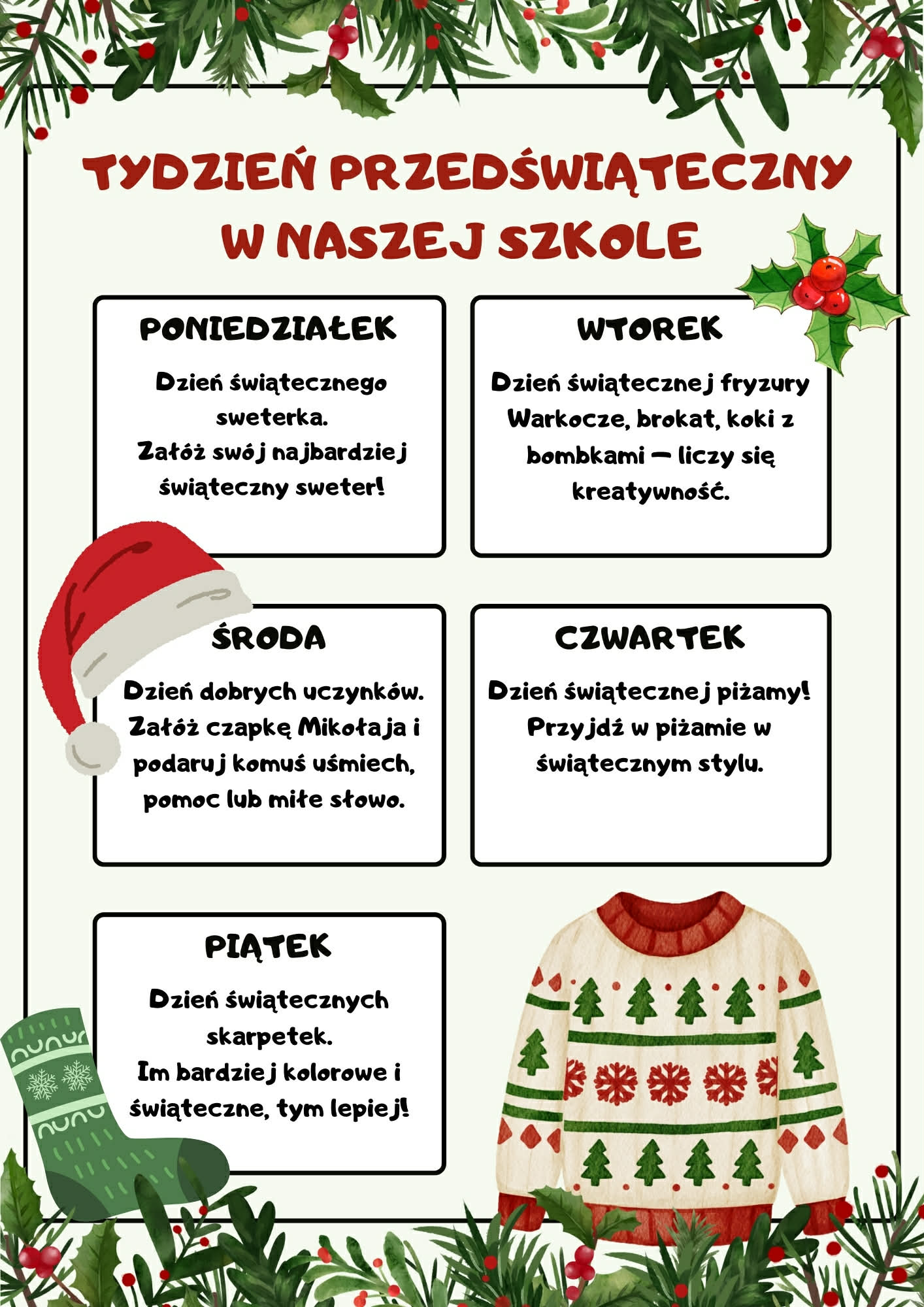 Tydzień Przedświąteczny z Samorządem Uczniowskim 