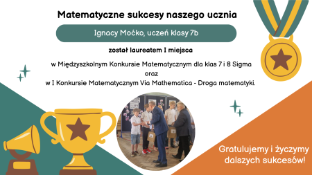 Matematyczne sukcesy naszego ucznia