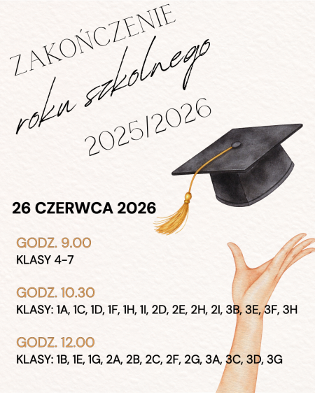 Zakończenie roku szkolnego 2025/2026