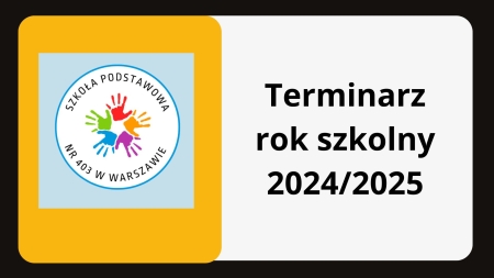 Terminarz roku szkolnego 2024/2025